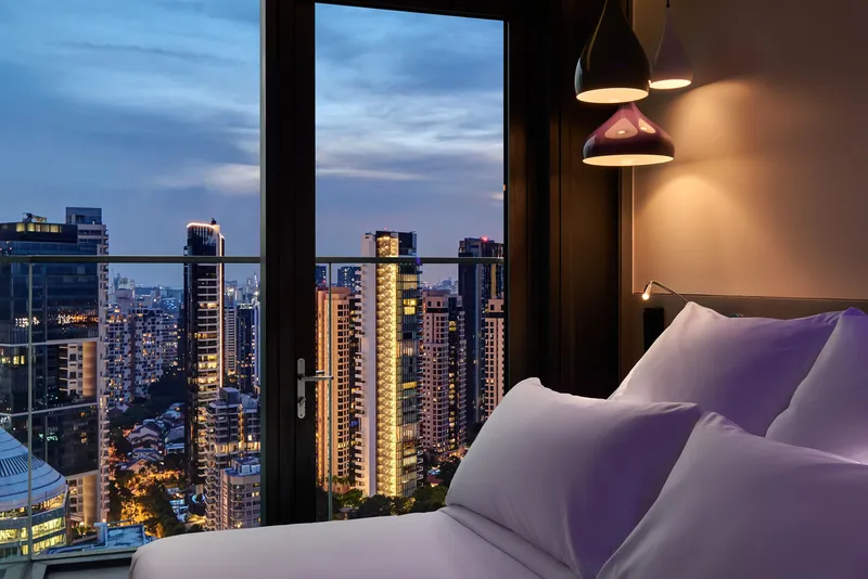 31-Interior-Photography-Singapore-Yotel-Deluxe-Room-Bed-Detail