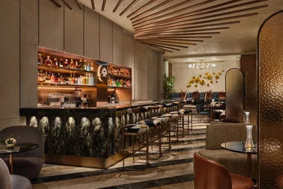 Interior photography at 33 Club in Singapore — main bar and seating area overview