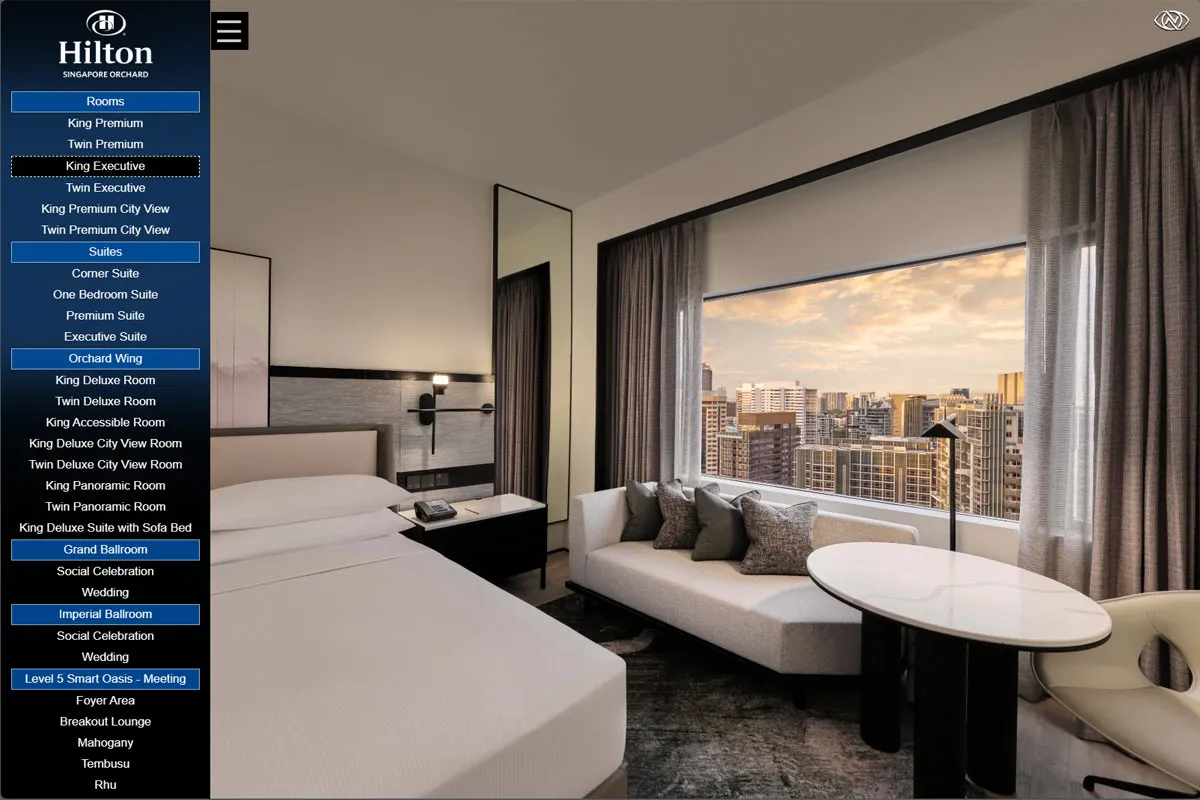 WCAG 2.1 compliant virtual tour created for Hilton Singapore Orchard Hotel