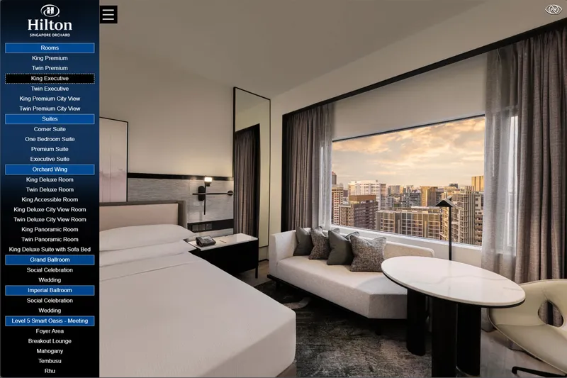WCAG 2.1 compliant virtual tour created for Hilton Singapore Orchard Hotel